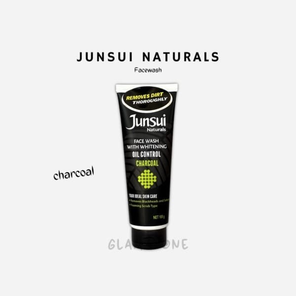 Junsui Naturals Face Wash with Whitening - Oil Control Charcoal - 100G