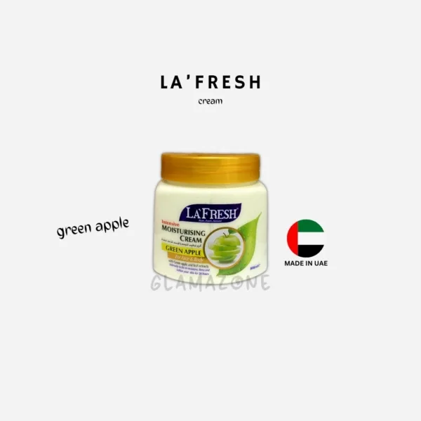 LA'FRESH Face & Body Moisturising Cream - Green Apple - 500ML