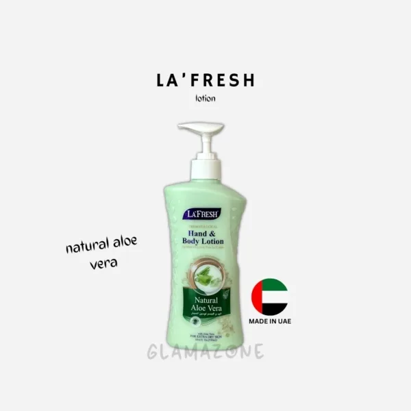 LA'FRESH Hand & Body Lotion - Natural Aloe Vera - 550ML