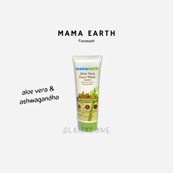MamaEarth Aloe Vera Face Wash - Aloe Vera & Ashwagandha - For Youthful Glow - 100ML
