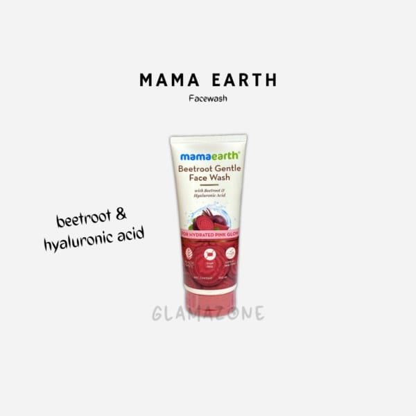 MamaEarth Beetroot Gentle Face Wash - Beetroot & Hyaluronic Acid - For Hydrated Pink Glow - 100ML