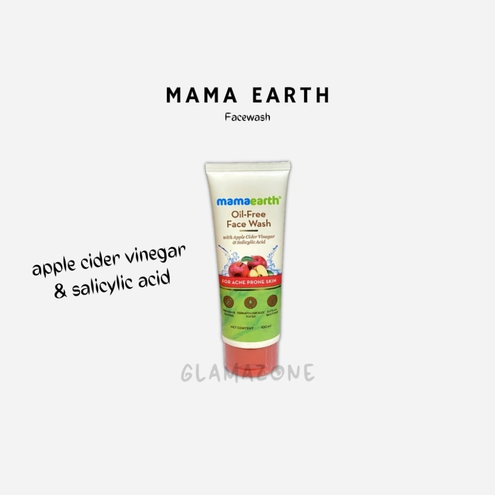 MamaEarth Oil Free Face Wash - Apple Cider Vinegar & Salicylic Acid - For Acne Prone Skin - 100ML | Glamazone