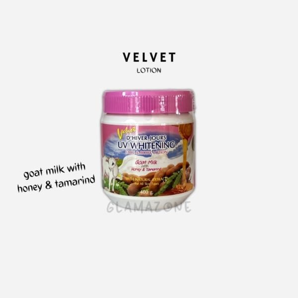 Velvet D'Hiver Jours UV Whitening Face & Body Lotion - Goat Milk with Honey & Tamarind - 400G